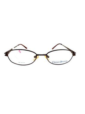 Christie Brinkley Womens Oval Brown Eyeglass Frames 49-16-135 Demo Lenses Durabl